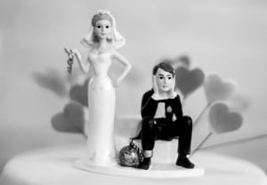 Funny wedding cake figurines