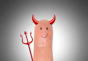 Devil on finger