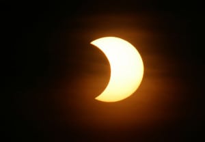 Partial Solar Eclipse as seen on May 31st 2003 in Ingolstadt/Bavaria/Germany