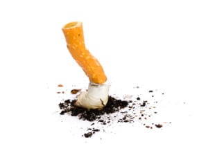 Cigarette Butt isolated on white background