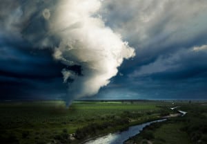 Tornado about to make damage