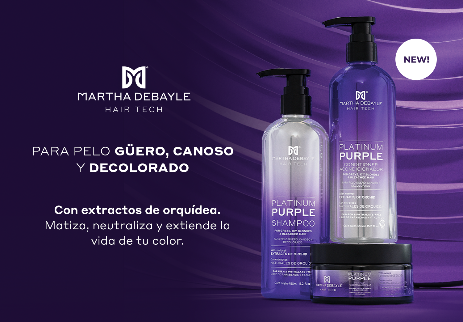 Martha Debayle Hair Tech purple