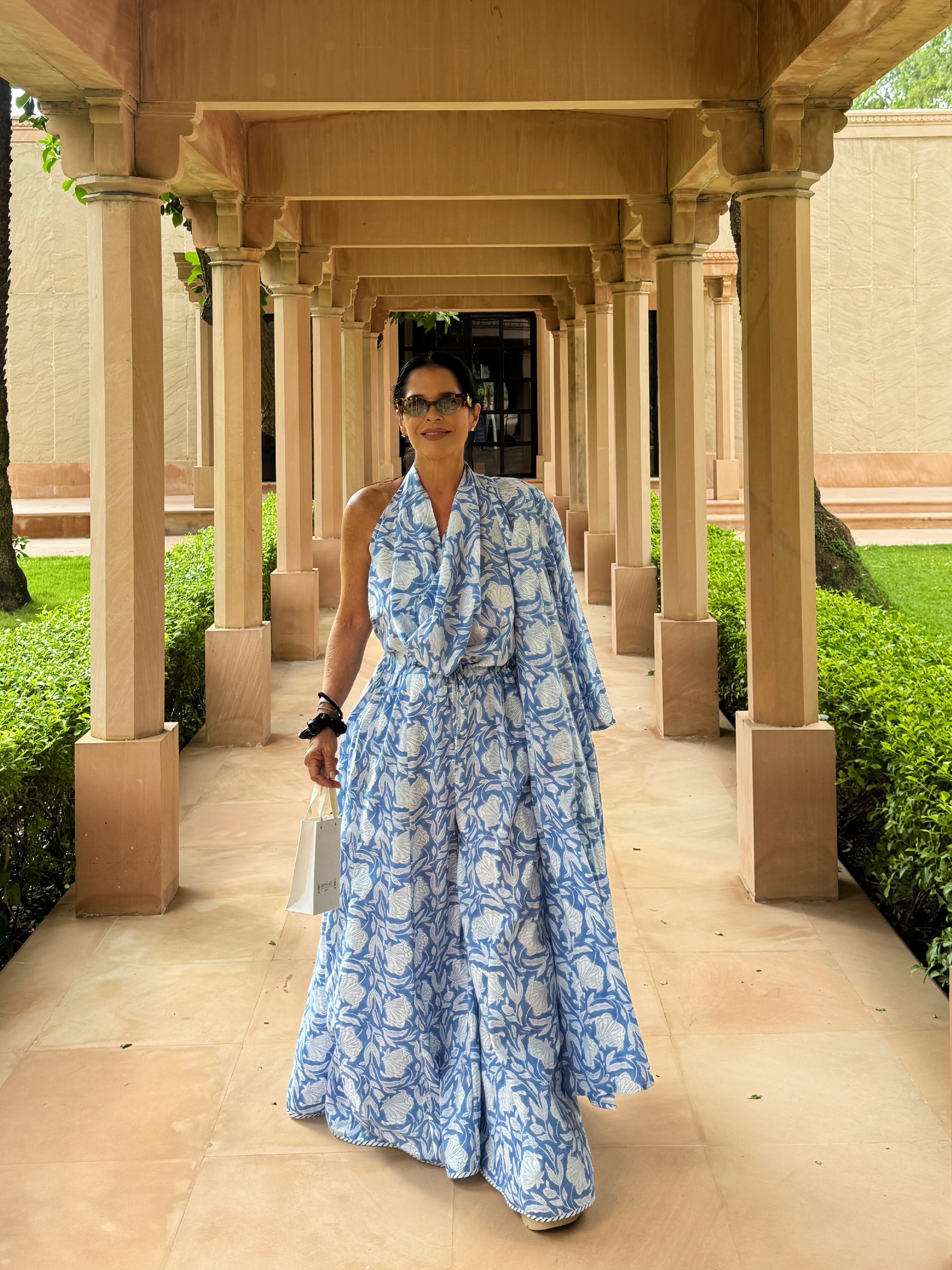 vestido azul martha debayle india